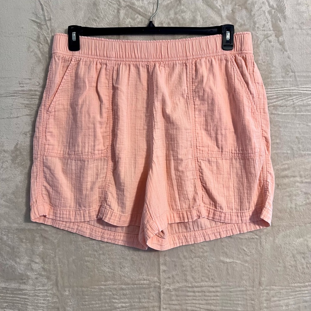 Wonderly Peach Cotton Shorts Lightweight Elastic Waist 2X
